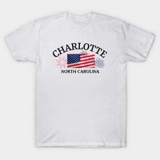 Charlotte, North Carolina Patriotic T-Shirt